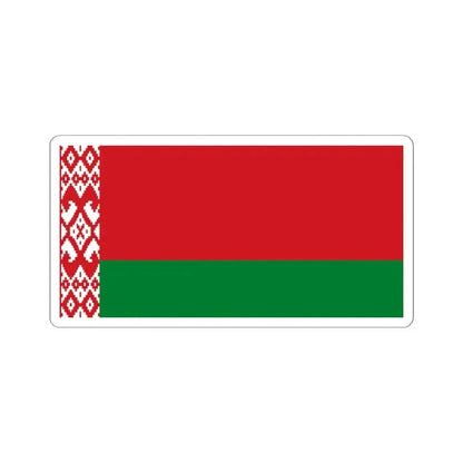 Flag of Belarus (Belarus) STICKER Vinyl Kiss-Cut Decal 4 Inch White - The Sticker Space