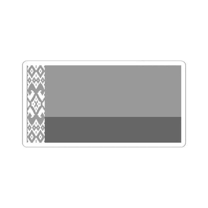 Flag of Belarus black and white variant 1 (Belarus) STICKER Vinyl Kiss-Cut Decal 4 Inch White - The Sticker Space