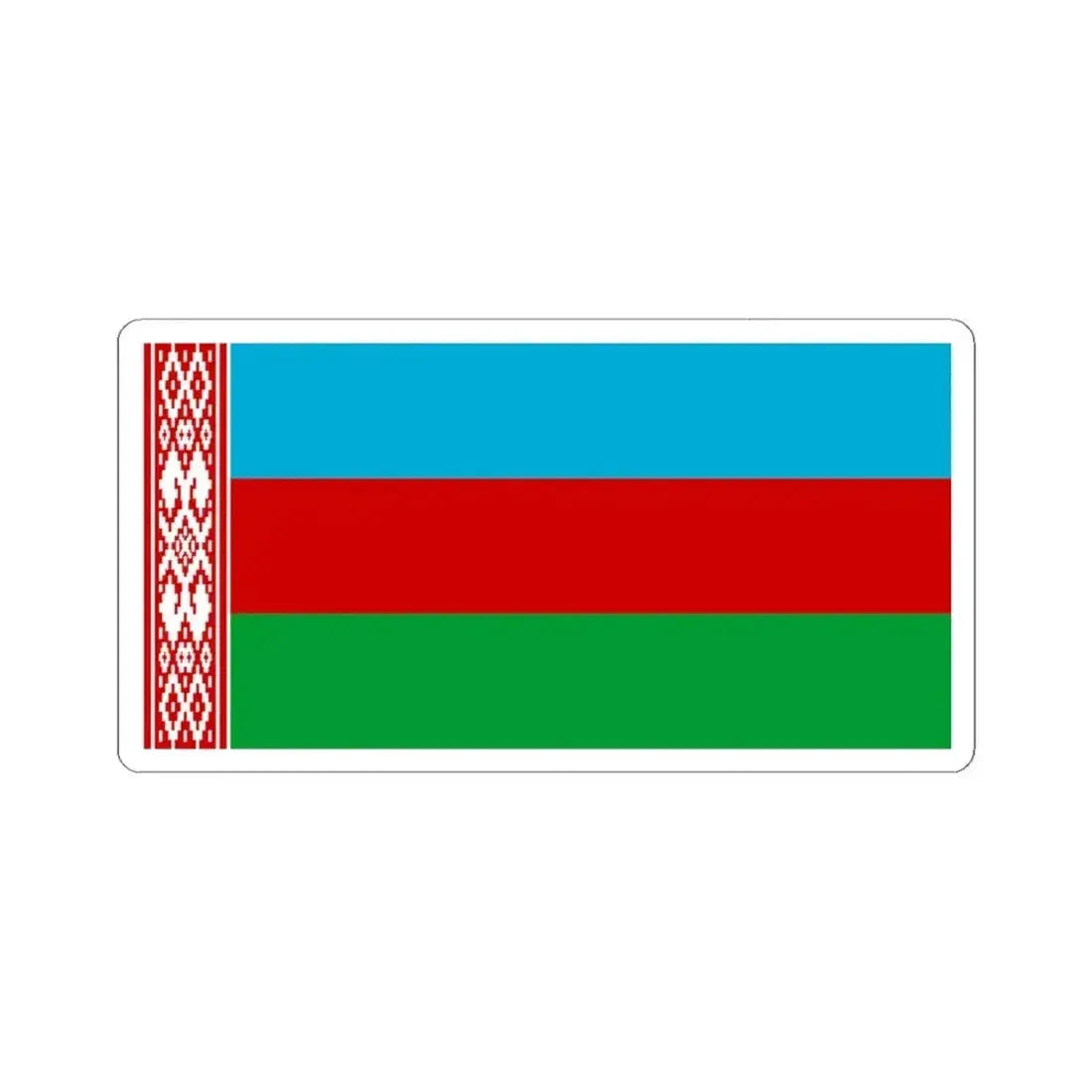 Flag of Belarus proposed (Belarus) STICKER Vinyl Kiss-Cut Decal 4 Inch White - The Sticker Space
