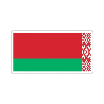 Flag of Belarus reverse (Belarus) STICKER Vinyl Kiss-Cut Decal 2 Inch White - The Sticker Space