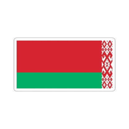 Flag of Belarus reverse (Belarus) STICKER Vinyl Kiss-Cut Decal 6 Inch White - The Sticker Space