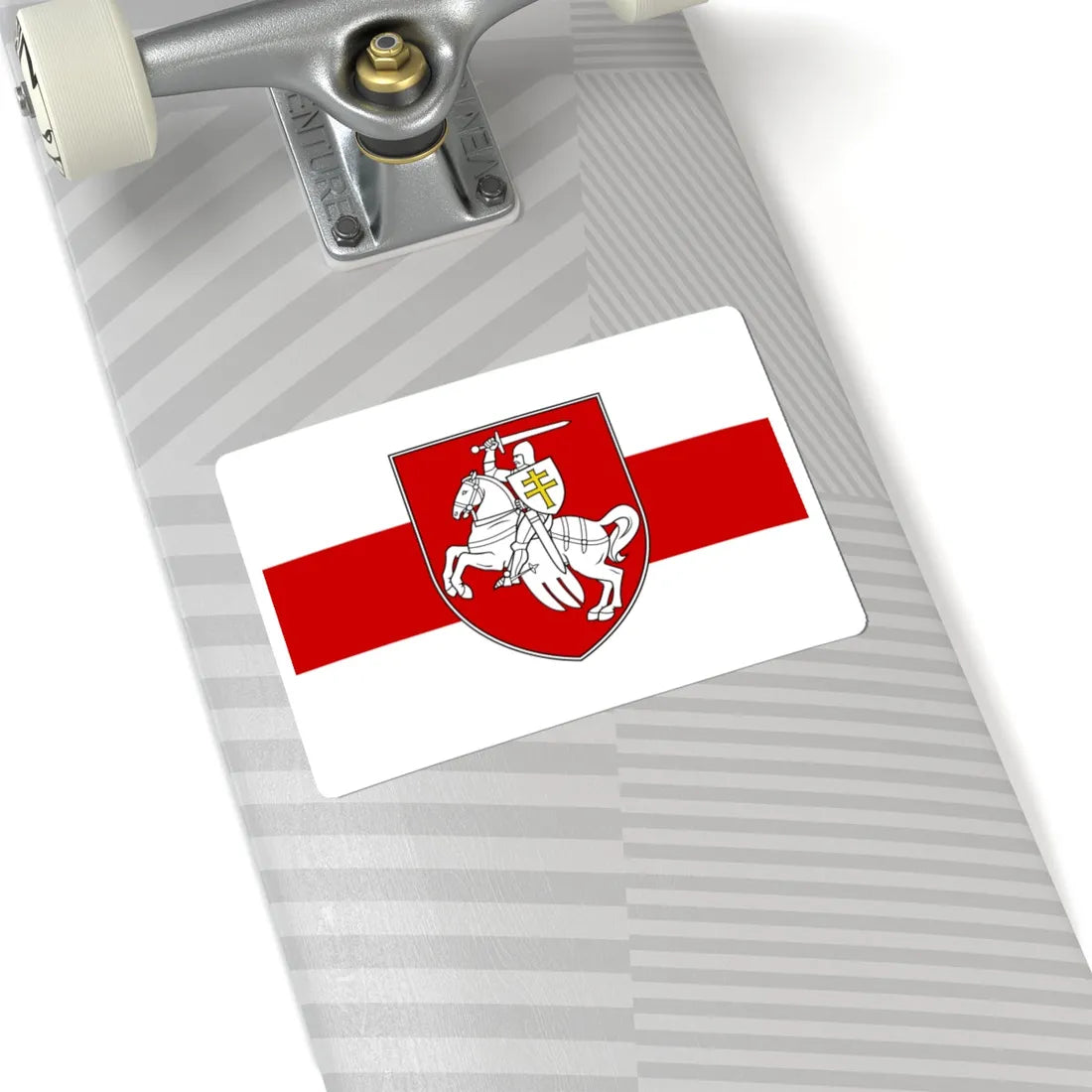 Flag of Belarus w-r-w with Arms 2020 3-2 (Belarus) (Coat of Arms) STICKER Vinyl Kiss-Cut Decal - The Sticker Space