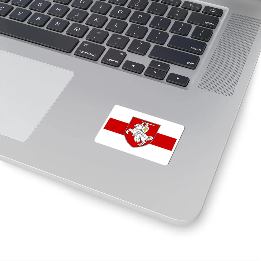 Flag of Belarus w-r-w with Arms 2020 3-2 (Belarus) (Coat of Arms) STICKER Vinyl Kiss-Cut Decal - The Sticker Space