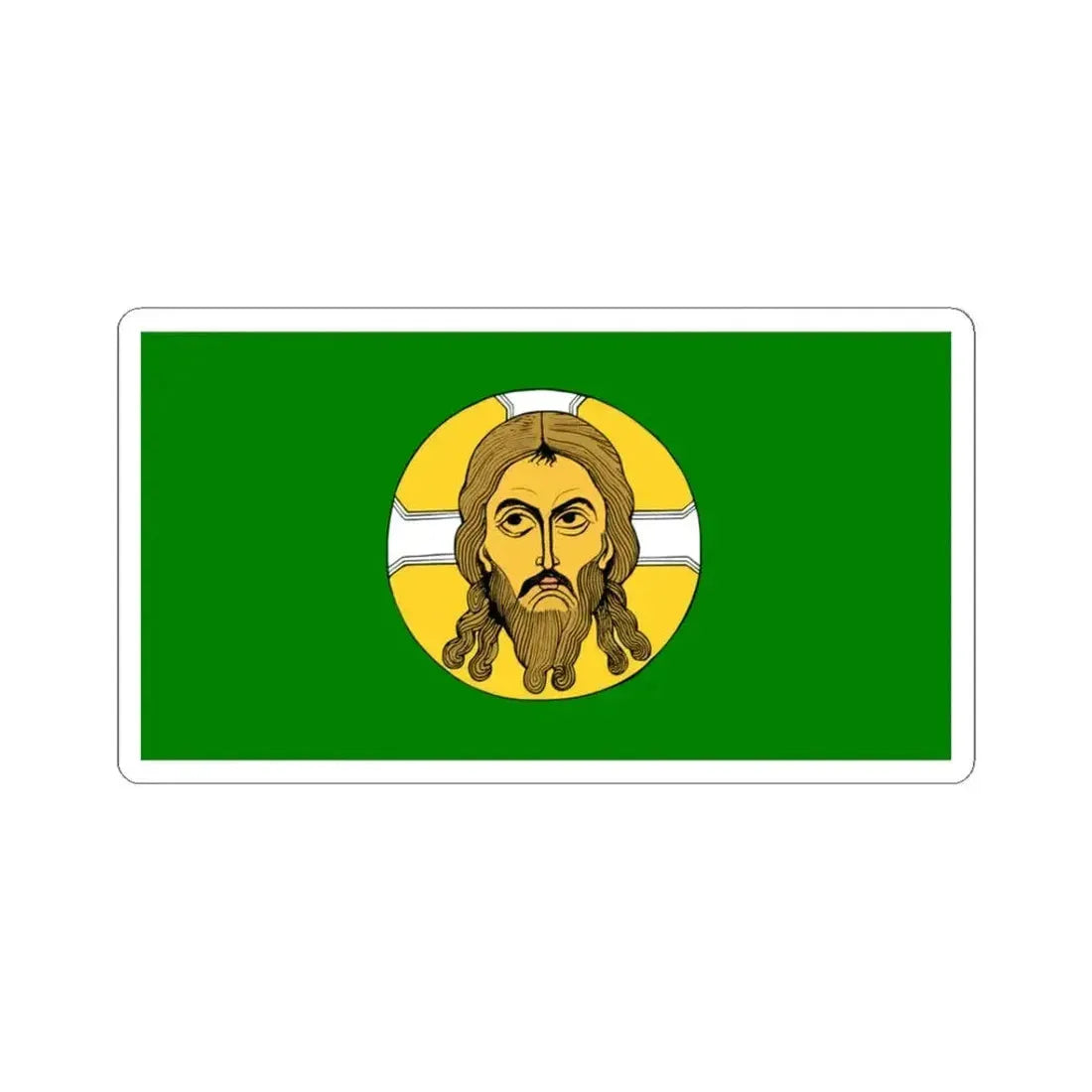 Flag of Belarusian Peasant Party Green Oak (Belarus) STICKER Vinyl Kiss-Cut Decal 3 Inch White - The Sticker Space