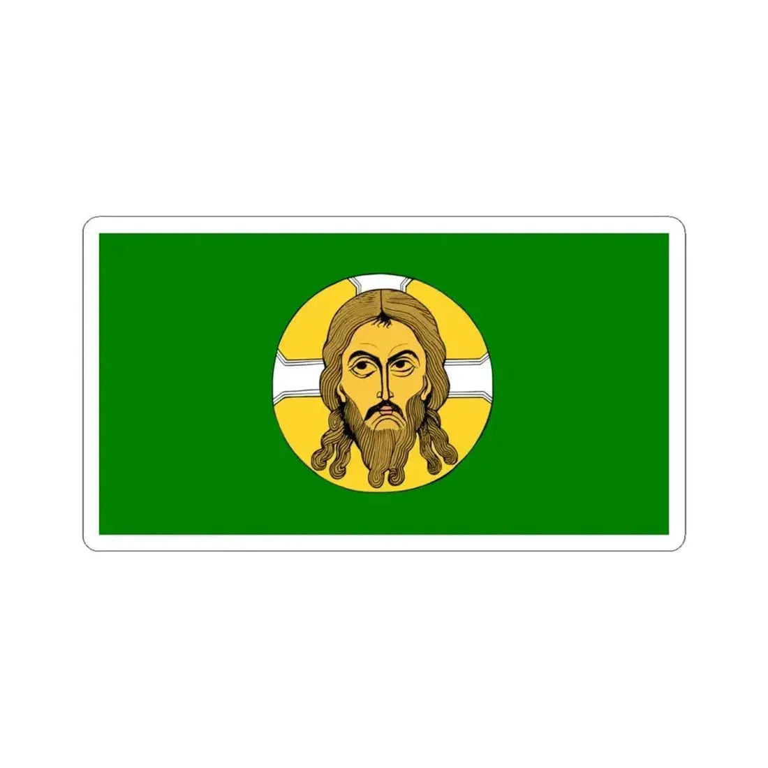 Flag of Belarusian Peasant Party Green Oak (Belarus) STICKER Vinyl Kiss-Cut Decal 4 Inch White - The Sticker Space