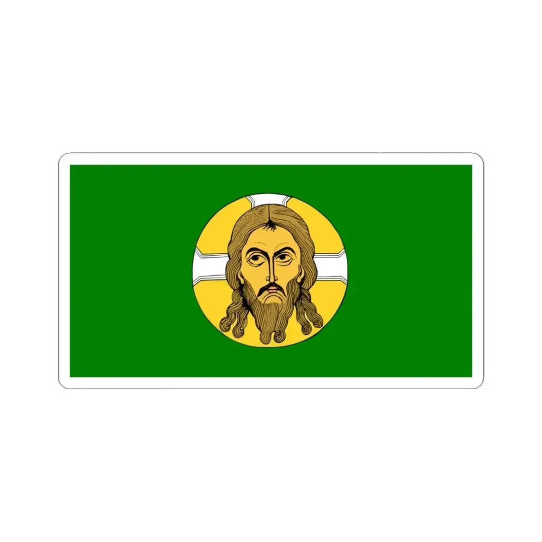 Flag of Belarusian Peasant Party Green Oak (Belarus) STICKER Vinyl Kiss-Cut Decal 6 Inch White - The Sticker Space