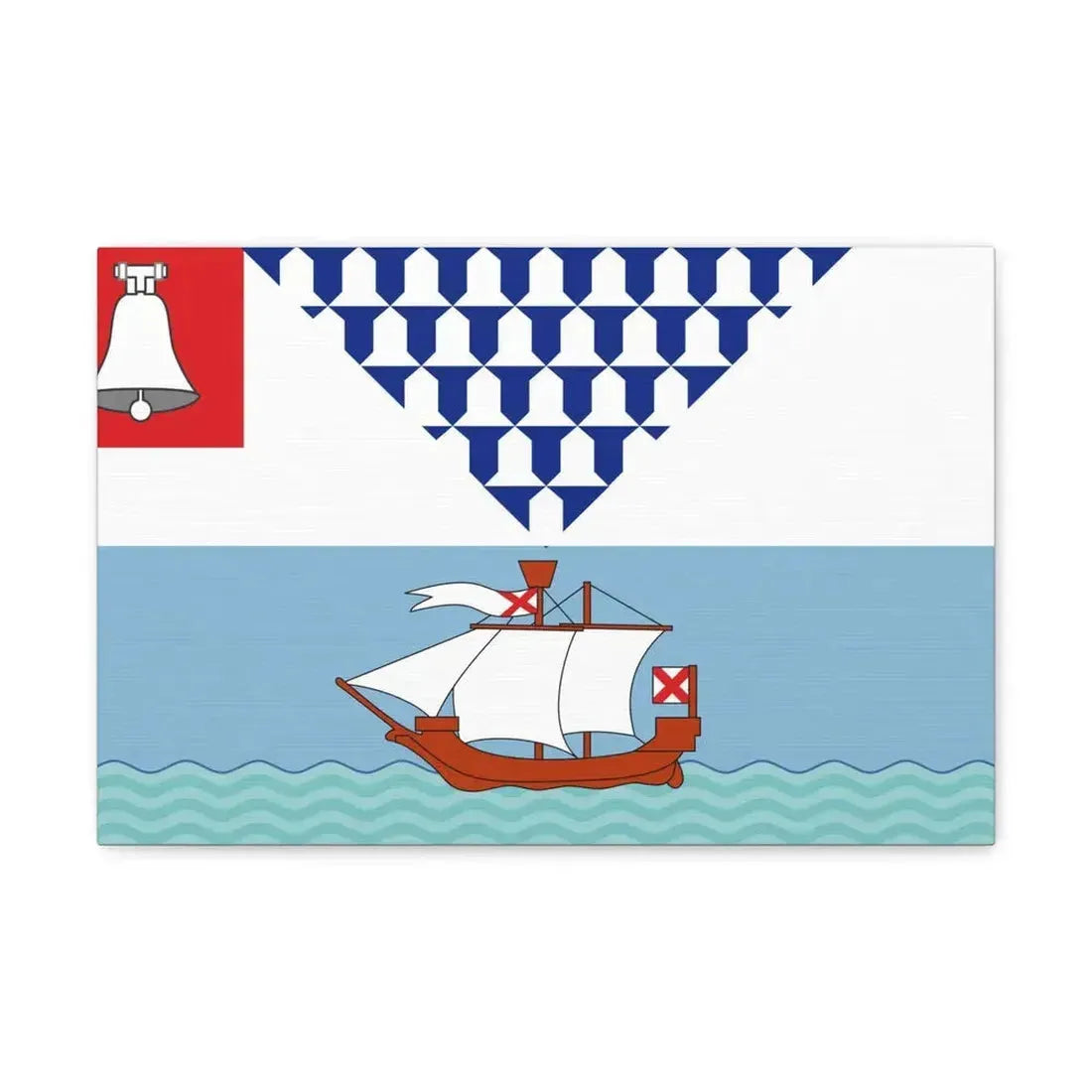 Flag of Belfast Ireland - Canvas Wall Art 18″ x 12″ 1.25" - The Sticker Space