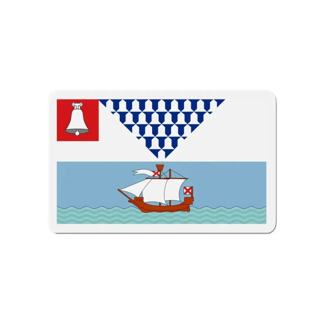 Flag of Belfast Ireland - Refrigerator Magnet 4 Inch - The Sticker Space