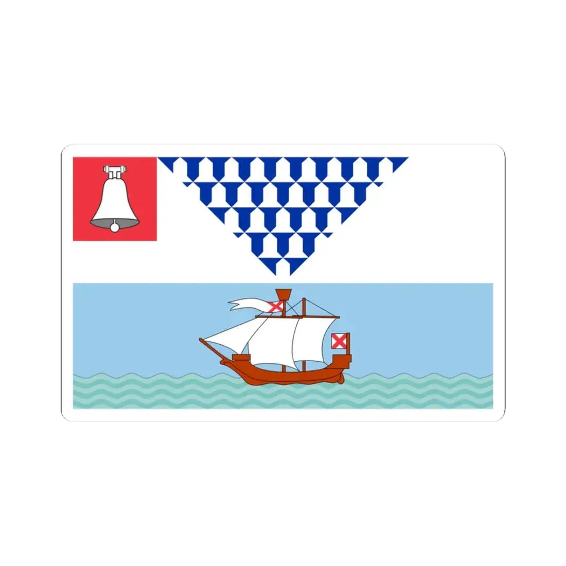 Flag of Belfast (Ireland) STICKER Vinyl Kiss-Cut Decal 3 Inch White - The Sticker Space