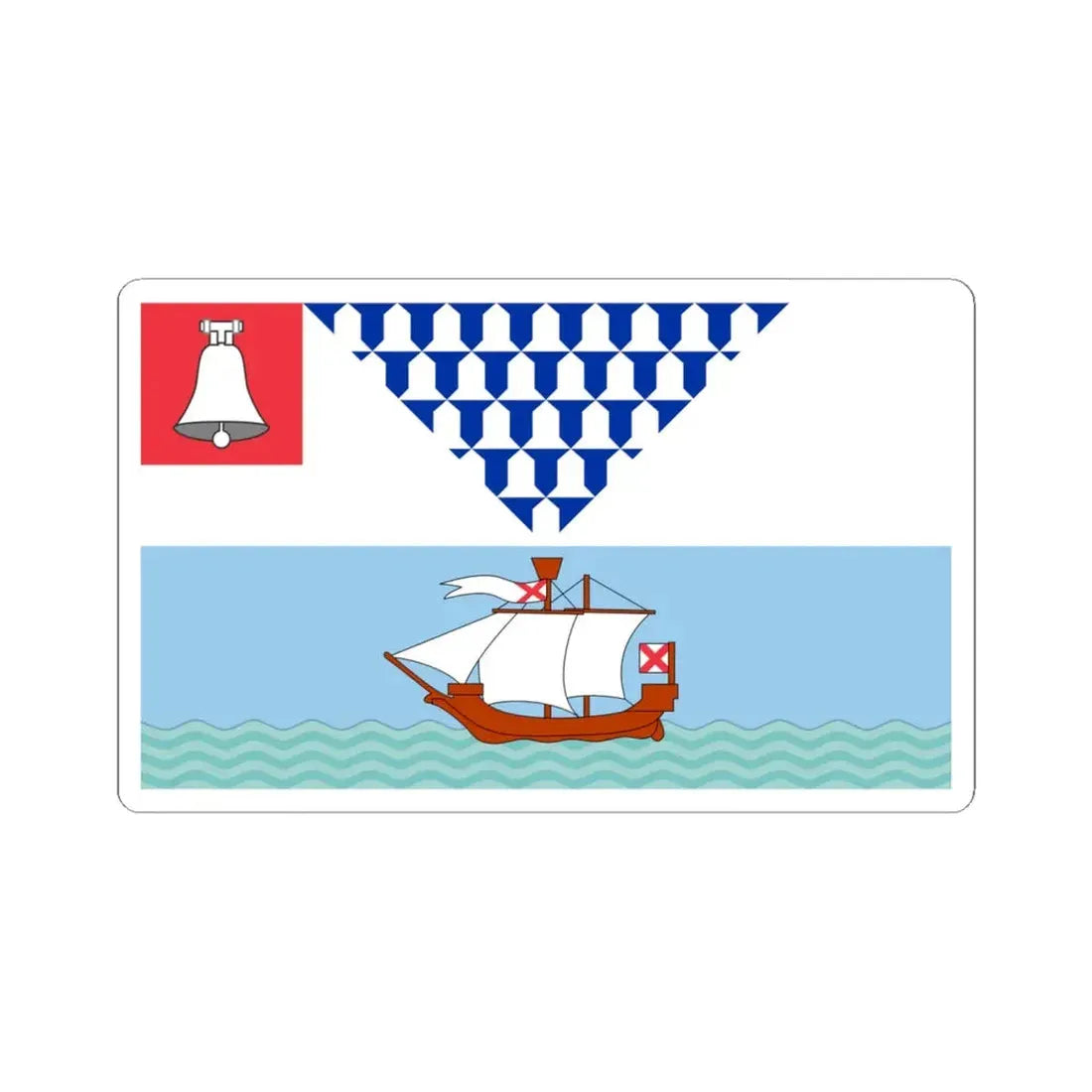 Flag of Belfast (Ireland) STICKER Vinyl Kiss-Cut Decal 6 Inch White - The Sticker Space