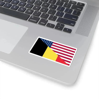 Flag of Belgium and the United States (Belgium) STICKER Vinyl Kiss-Cut Decal - The Sticker Space