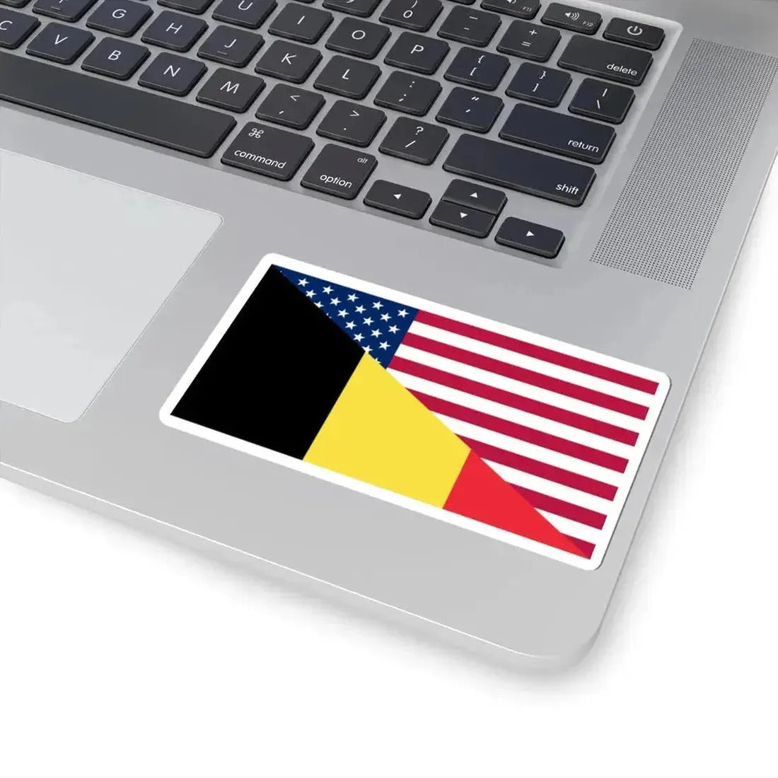 Flag of Belgium and the United States (Belgium) STICKER Vinyl Kiss-Cut Decal - The Sticker Space