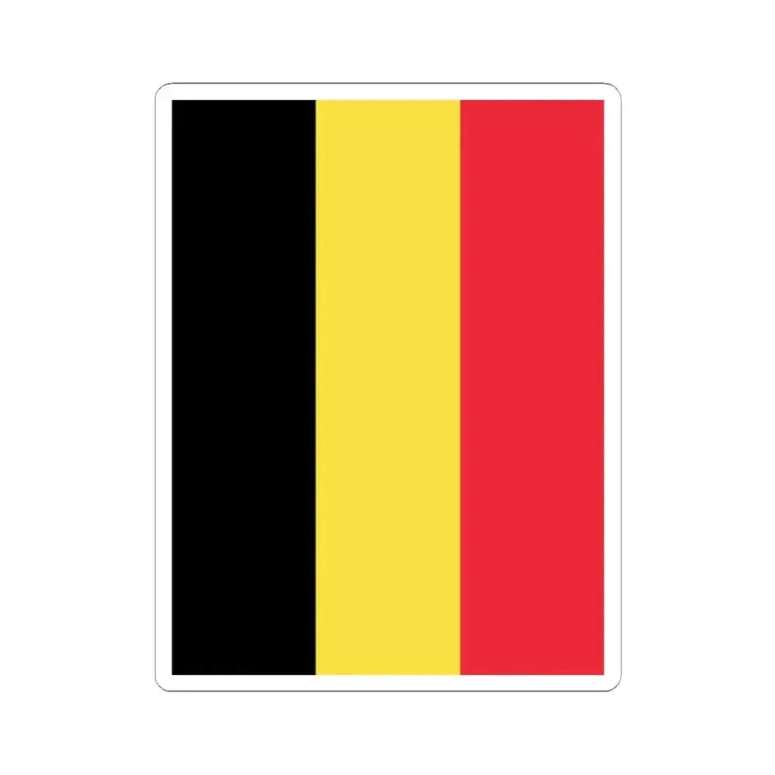 Flag of Belgium at the Royal palaces (Belgium) STICKER Vinyl Kiss-Cut Decal 2 Inch White - The Sticker Space
