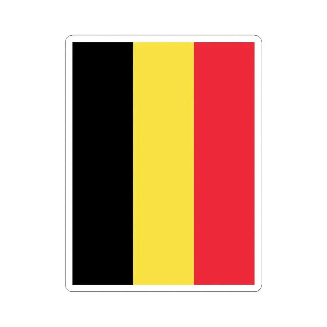 Flag of Belgium at the Royal palaces (Belgium) STICKER Vinyl Kiss-Cut Decal 4 Inch White - The Sticker Space