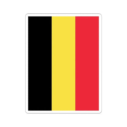Flag of Belgium at the Royal palaces (Belgium) STICKER Vinyl Kiss-Cut Decal 4 Inch White - The Sticker Space