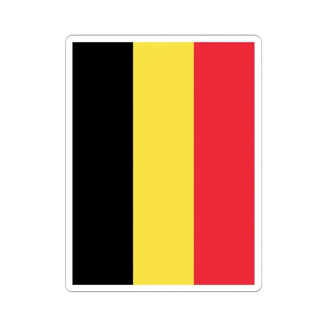 Flag of Belgium at the Royal palaces (Belgium) STICKER Vinyl Kiss-Cut Decal 6 Inch White - The Sticker Space