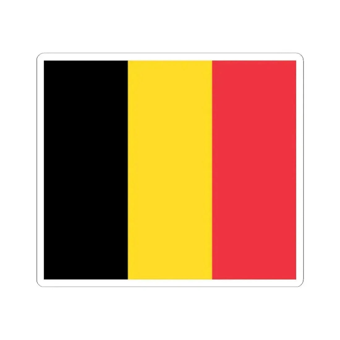 Flag of Belgium (Belgium) STICKER Vinyl Kiss-Cut Decal 2 Inch White - The Sticker Space