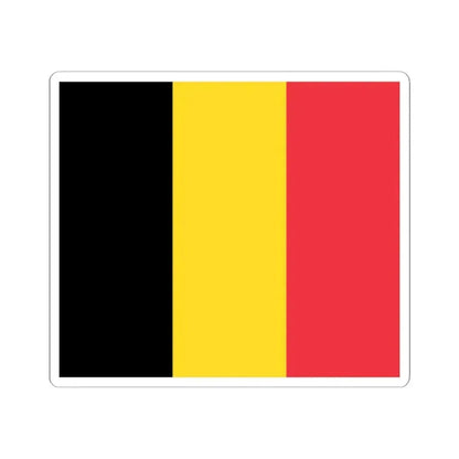 Flag of Belgium (Belgium) STICKER Vinyl Kiss-Cut Decal 2 Inch White - The Sticker Space