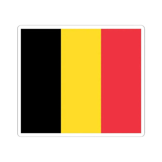 Flag of Belgium (Belgium) STICKER Vinyl Kiss-Cut Decal 2 Inch White - The Sticker Space