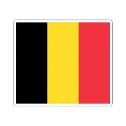 Flag of Belgium (Belgium) STICKER Vinyl Kiss-Cut Decal 4 Inch White - The Sticker Space