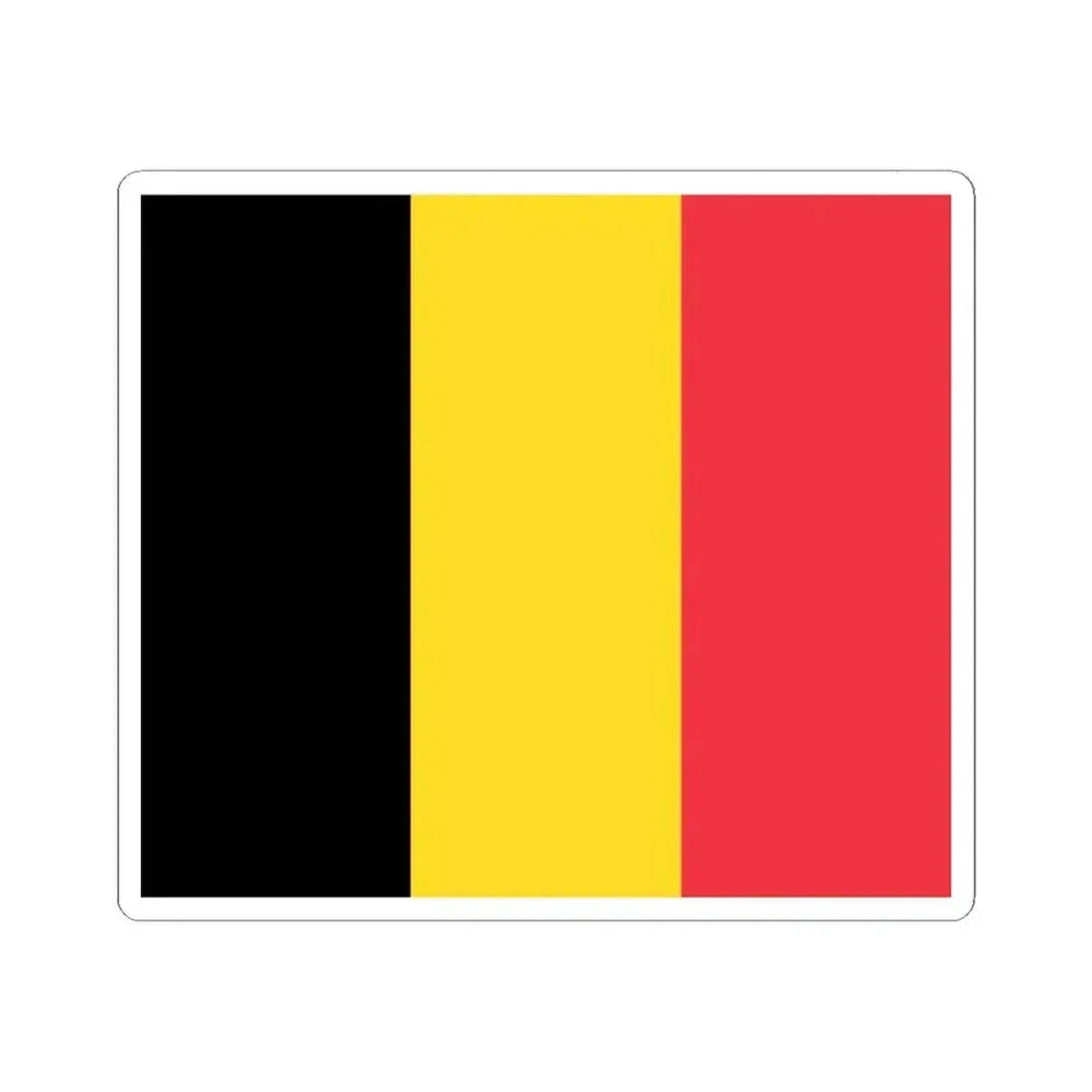 Flag of Belgium (Belgium) STICKER Vinyl Kiss-Cut Decal 6 Inch White - The Sticker Space