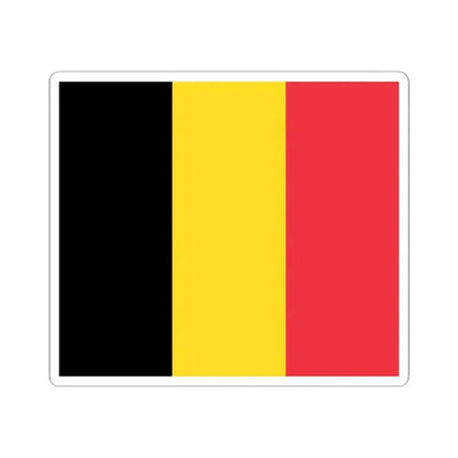 Flag of Belgium (Belgium) STICKER Vinyl Kiss-Cut Decal 6 Inch White - The Sticker Space
