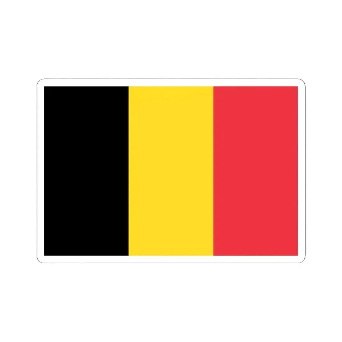 Flag of Belgium civil (Belgium) STICKER Vinyl Kiss-Cut Decal 2 Inch White - The Sticker Space