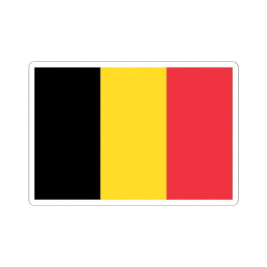 Flag of Belgium civil (Belgium) STICKER Vinyl Kiss-Cut Decal 2 Inch White - The Sticker Space