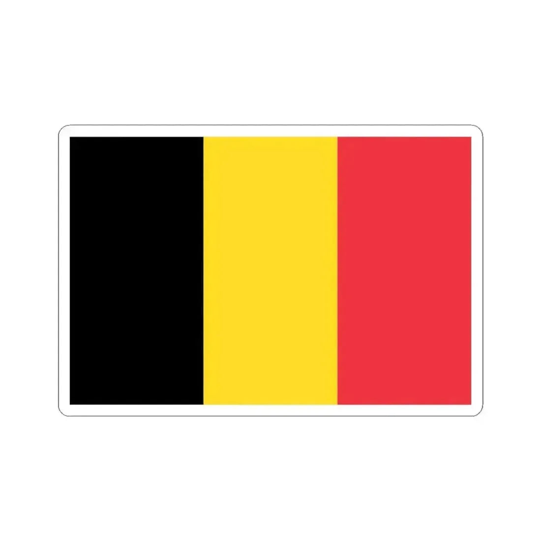 Flag of Belgium civil (Belgium) STICKER Vinyl Kiss-Cut Decal 3 Inch White - The Sticker Space