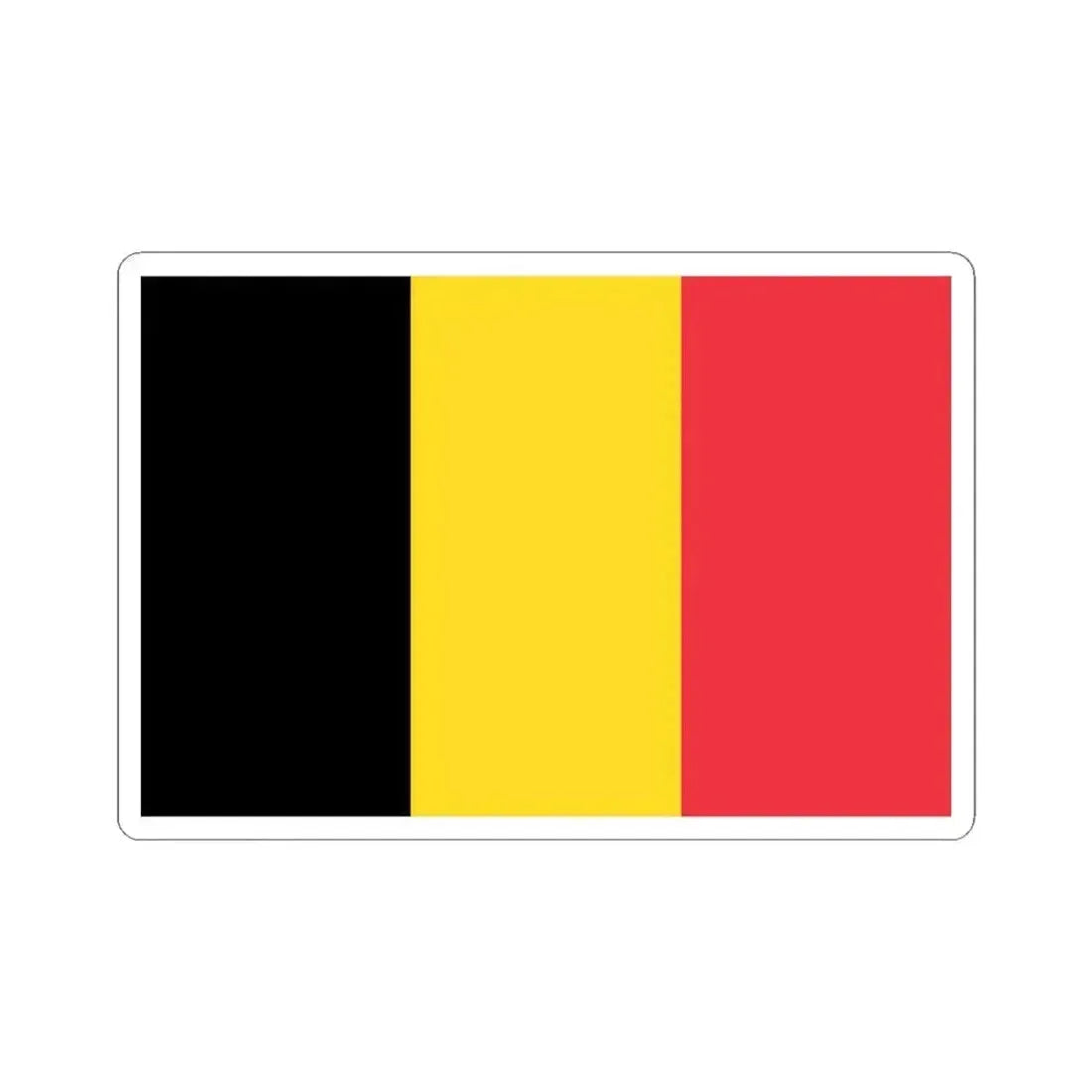 Flag of Belgium civil (Belgium) STICKER Vinyl Kiss-Cut Decal 4 Inch White - The Sticker Space