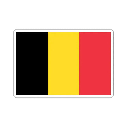 Flag of Belgium civil (Belgium) STICKER Vinyl Kiss-Cut Decal 4 Inch White - The Sticker Space