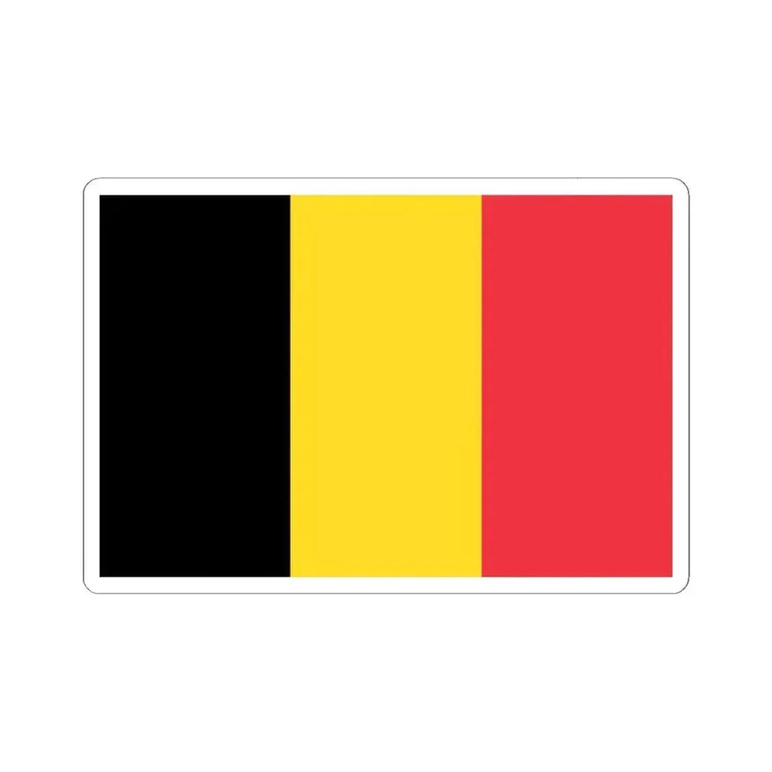 Flag of Belgium civil (Belgium) STICKER Vinyl Kiss-Cut Decal 6 Inch White - The Sticker Space