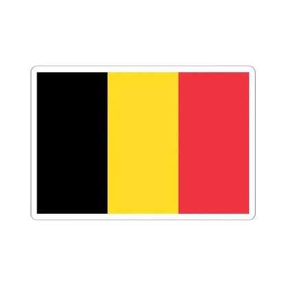 Flag of Belgium civil (Belgium) STICKER Vinyl Kiss-Cut Decal 6 Inch White - The Sticker Space