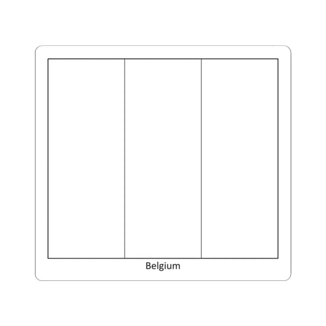Flag of Belgium colouring page (Belgium) STICKER Vinyl Kiss-Cut Decal 2 Inch White - The Sticker Space