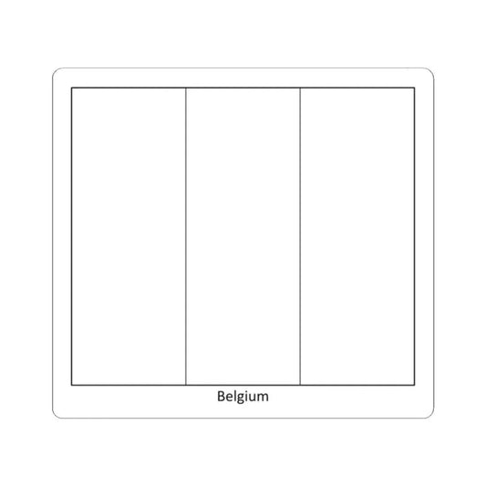 Flag of Belgium colouring page (Belgium) STICKER Vinyl Kiss-Cut Decal 2 Inch White - The Sticker Space