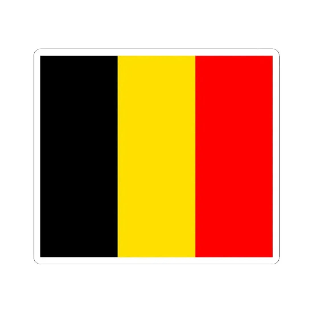 Flag of Belgium state (Belgium) STICKER Vinyl Kiss-Cut Decal 2 Inch White - The Sticker Space