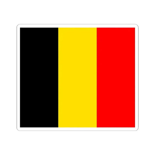 Flag of Belgium state (Belgium) STICKER Vinyl Kiss-Cut Decal 2 Inch White - The Sticker Space