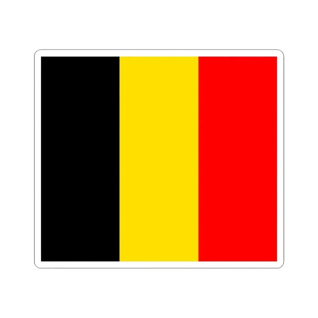 Flag of Belgium state (Belgium) STICKER Vinyl Kiss-Cut Decal 3 Inch White - The Sticker Space