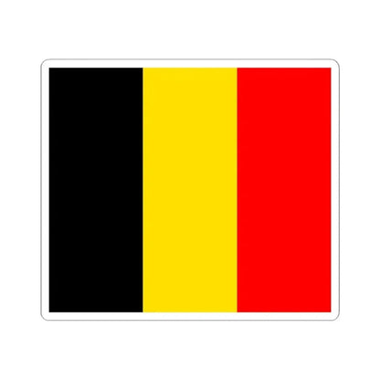 Flag of Belgium state (Belgium) STICKER Vinyl Kiss-Cut Decal 4 Inch White - The Sticker Space
