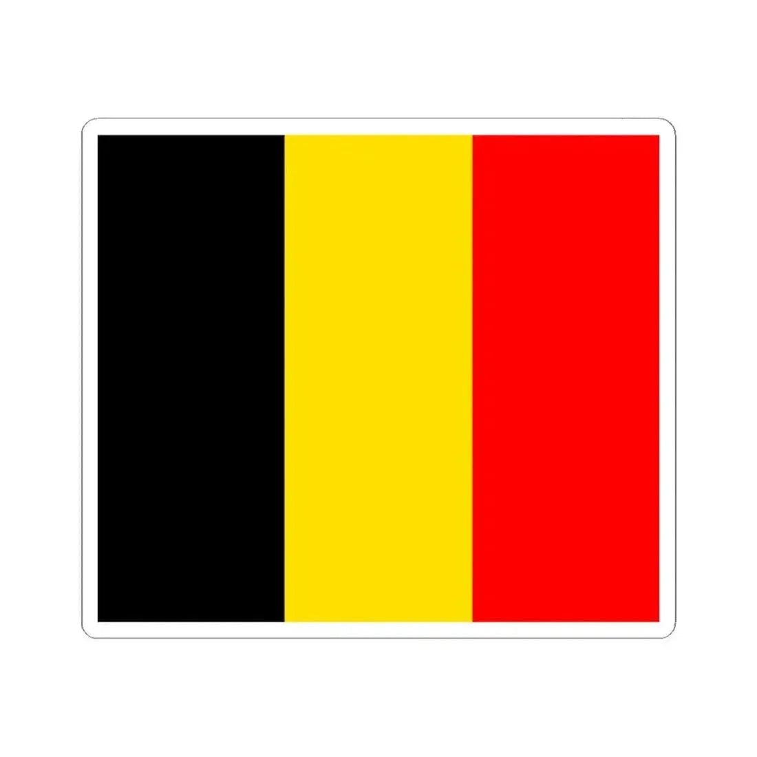 Flag of Belgium state (Belgium) STICKER Vinyl Kiss-Cut Decal 6 Inch White - The Sticker Space
