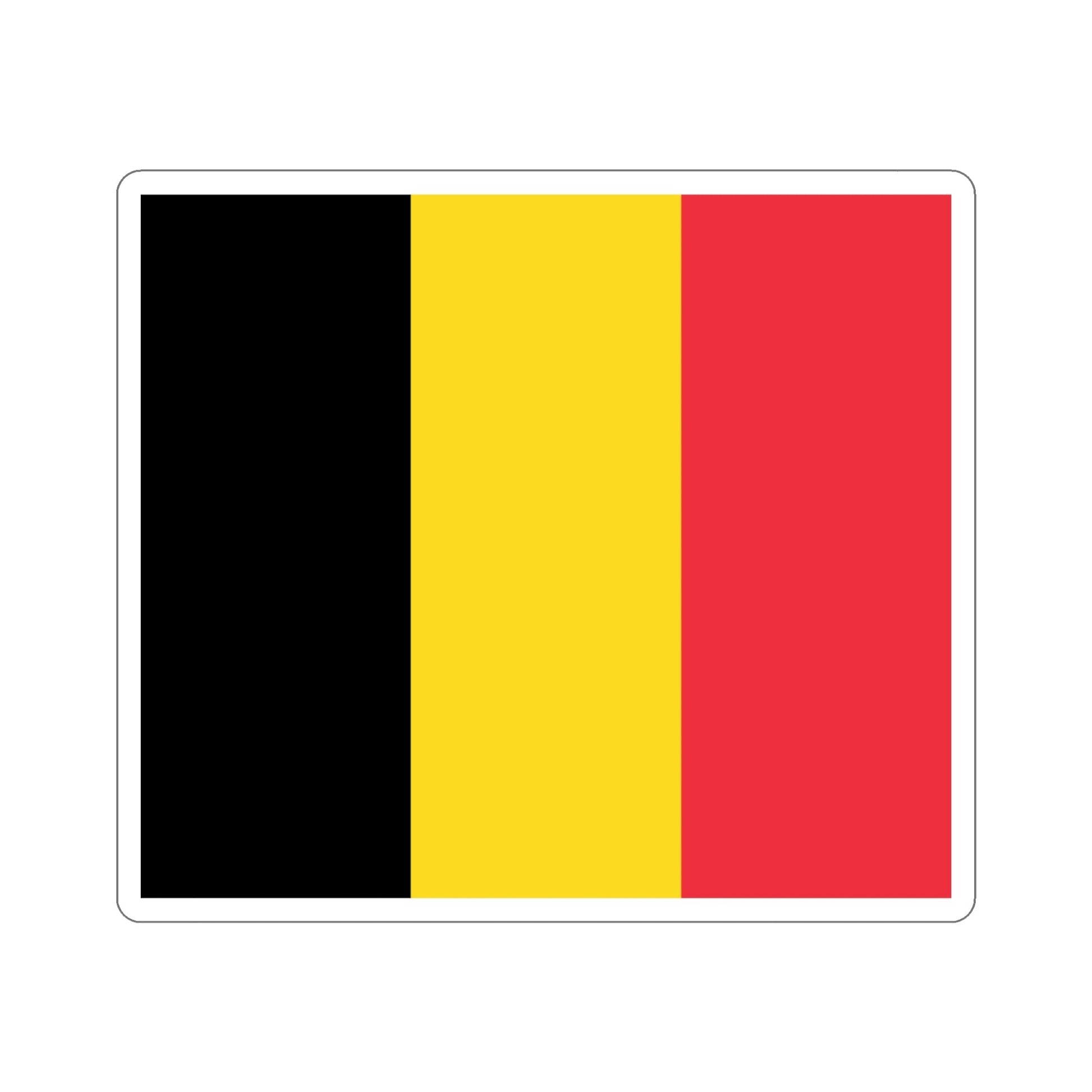 Flag of Belgium STICKER Vinyl Die-Cut Decal-4 Inch-The Sticker Space