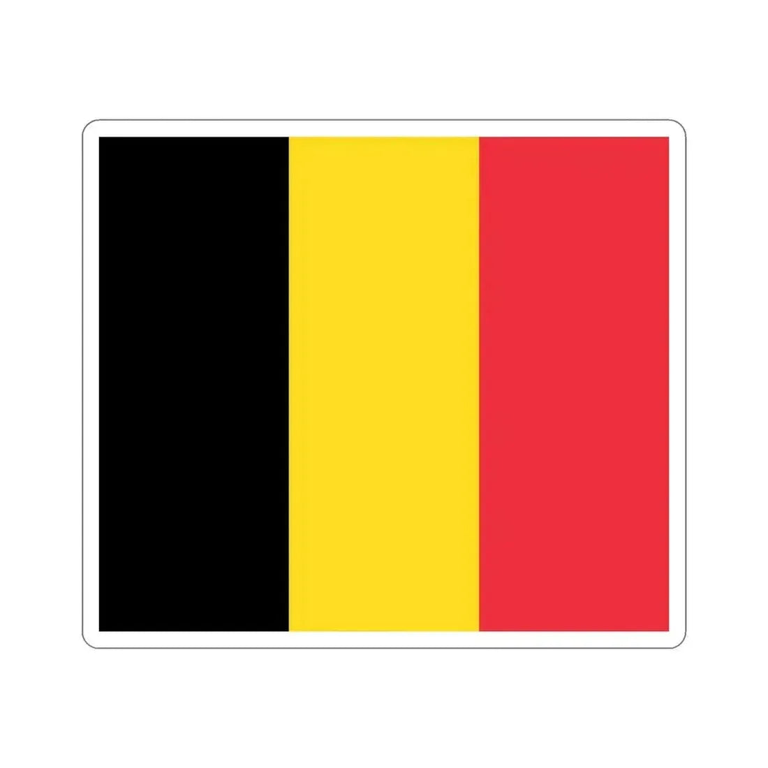 Flag of Belgium STICKER Vinyl Die-Cut Decal 6 Inch - The Sticker Space