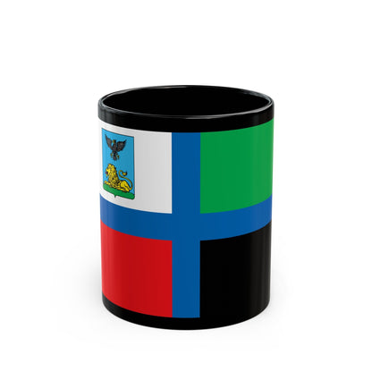 Flag of Belgorod Oblast Russia - Black Coffee Mug-11oz-The Sticker Space