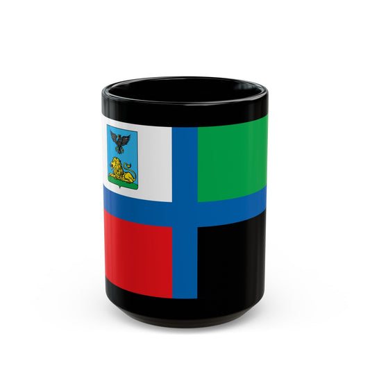 Flag of Belgorod Oblast Russia - Black Coffee Mug-15oz-The Sticker Space