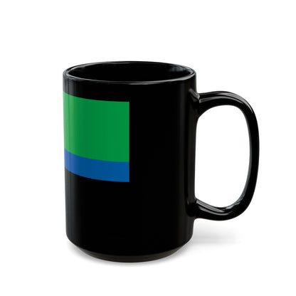 Flag of Belgorod Oblast Russia - Black Coffee Mug-The Sticker Space