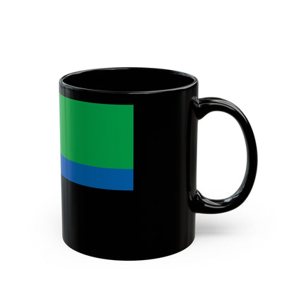 Flag of Belgorod Oblast Russia - Black Coffee Mug-The Sticker Space