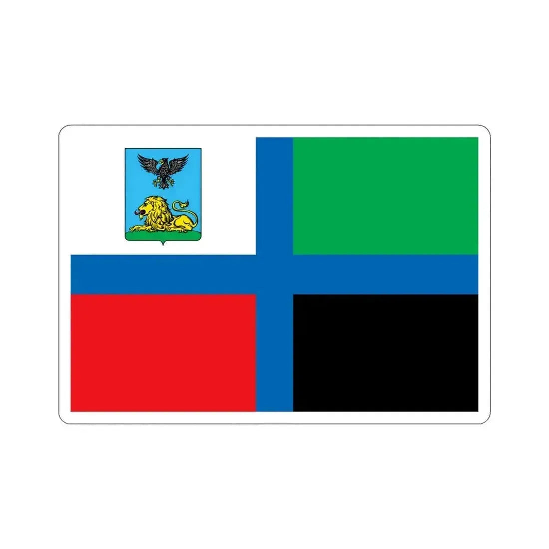 Flag of Belgorod Oblast Russia STICKER Vinyl Die-Cut Decal 4 Inch - The Sticker Space