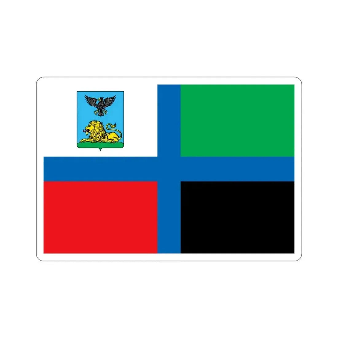 Flag of Belgorod Oblast Russia STICKER Vinyl Die-Cut Decal 4 Inch - The Sticker Space