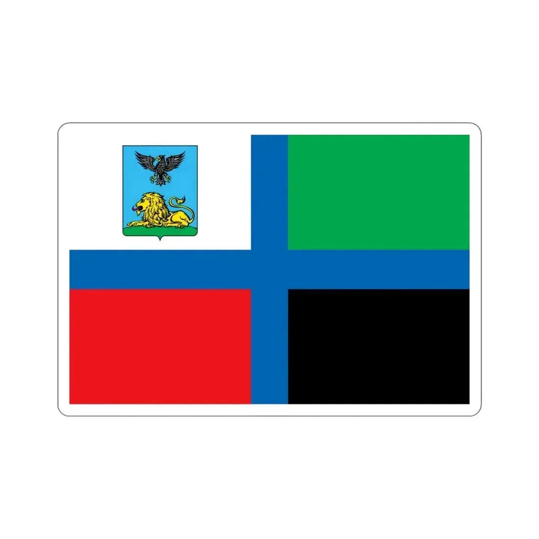 Flag of Belgorod Oblast Russia STICKER Vinyl Die-Cut Decal 5 Inch - The Sticker Space