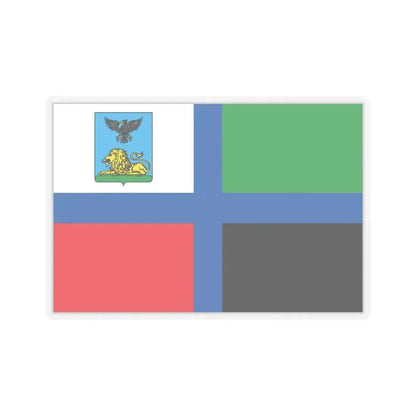 Flag of Belgorod Oblast Russia - STICKER Vinyl Kiss-Cut Decal 3 Inch Transparent - The Sticker Space